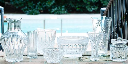 4368500: 8 Crystal Vessels including Baccarat and Waterford C8GAF