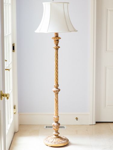 4368516: Carved Wood Floor Lamp, 20th Century C8GAJ