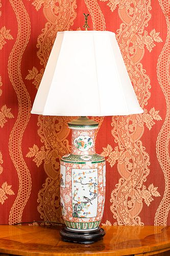 4368541: Chinese Famille Verte Vase, Now Mounted as a Lamp
C8GAC