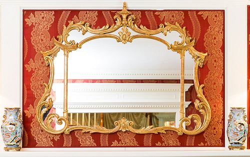 4368558: George III Style Giltwood Overmantel Mirror, 20th Century C8GAJ