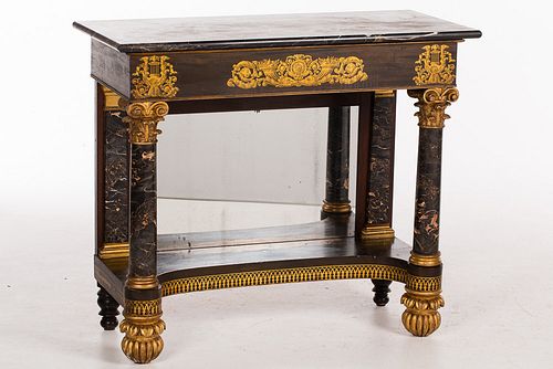 4419924: American Empire Marble Top Pier Table, First Quarter 19th century T8KBJ