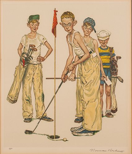 4419927: Norman Rockwell (American, 1894-1978), Golf, Lithograph T8KBO
