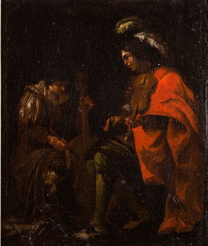 4419981: Attributed to Pieter Van der Werff (Dutch, 1665-1722),
 Musicians, Oil on Canvas T8KBL