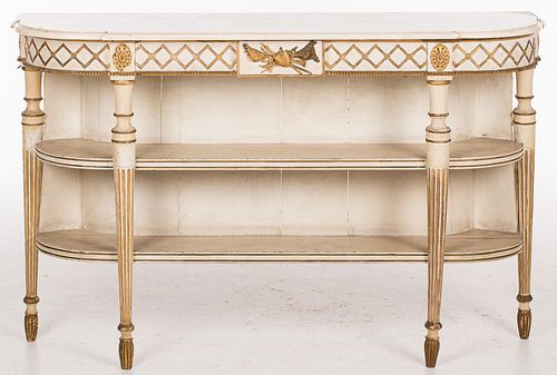 4419988: Italian Neoclassical Style Painted Marble Top Console, 19th Century T8KBJ