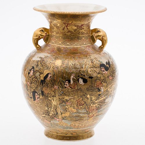 4420003: Satsuma Porcelain Vase T8KBC