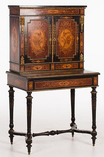 4420041: Louis XVI Style Marquetry Cabinet on Stand, 19th Century T8KBJ