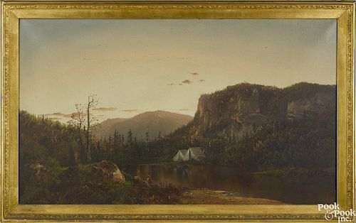 William Louis Sonntag Sr. (American 1822-1900), oil on canvas, titled Echo Lake North Conway