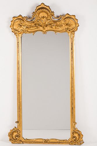 4420052: Giltwood Pier Mirror, 19th Century T8KBJ