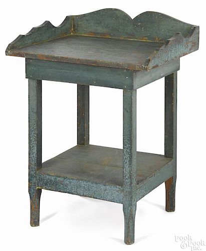 Painted pine washstand, early 19th c., probably Eastern Shore