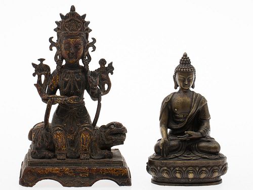 4420097: Two Bronze Buddhas, 20th Century T8KBC