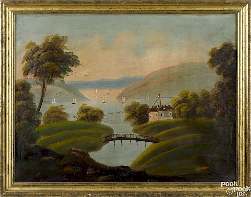 Thomas Chambers (American 1808-1866), oil on canvas, George Washington's Headquarters