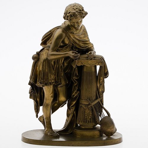 4420169: Unsigned, Roman Style Gilt-Bronze Figural Sculpture, 19th Century T8KBL