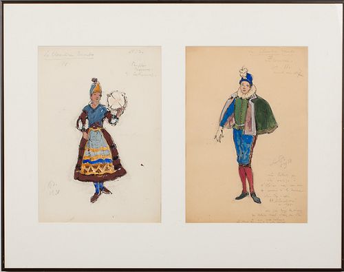 4436349: Alexander Nikolaevich Benois (Russia/France, 1870-1960),
 Le Chevalier Errant, Ink, Pencil, W/C T8KBL