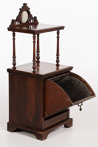 4436379: Victorian Tiered Rosewood Coal Scuttle, 19th Century T8KBJ