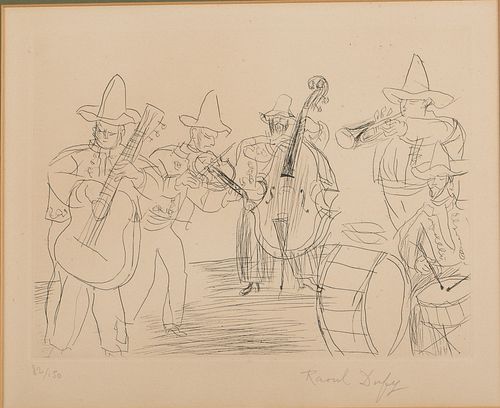4269324: Raoul Dufy (French, 1877-1953), The Mexican Orchestra,
 Drypoint Etching E1REO