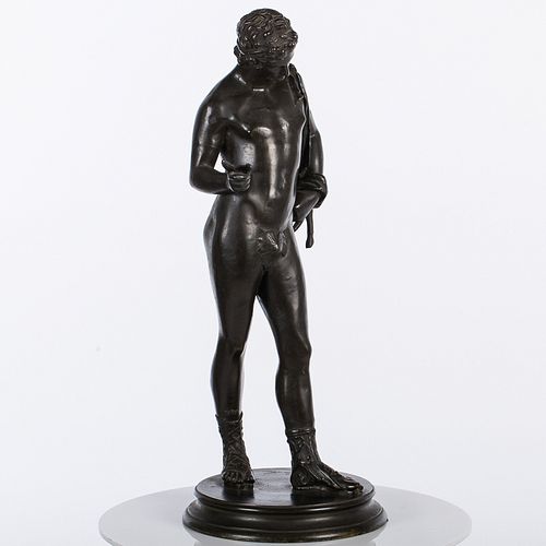 4269363: Male Standing Figure After the Antique, Bronze, 19th Century E1REL
