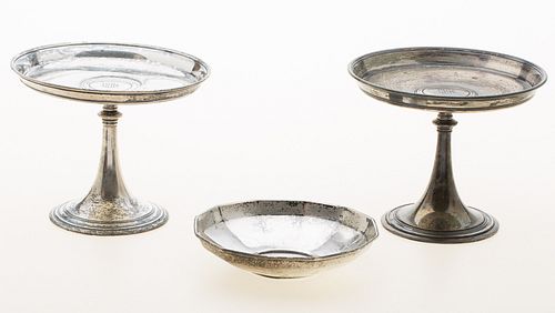 4269468: Two Tiffany Sterling Silver Compotes and a Dish E1REQ