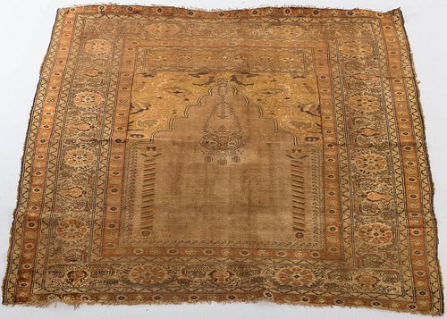 4269475: Silk Turkish Panderma Prayer Rug, Circa 1900 E1REP