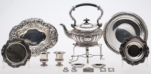 4269505: 12 Miscellaneous Sterling Silver and Silverplate
 Articles Including Jewelry E1REQ