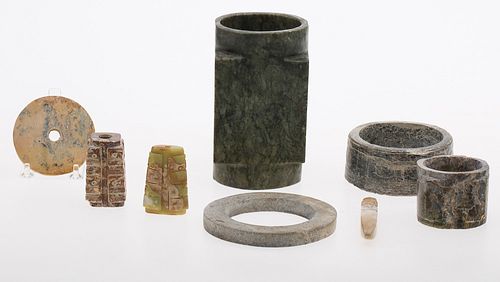 4269541: 8 Chinese Hardstone Articles, 20th Century E1REC
