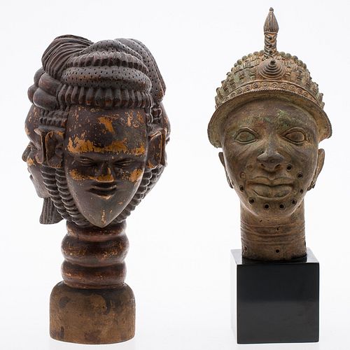 4269543: 2 African Head Sculptures E1REA