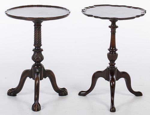 4269603: 2 George III Style Mahogany Candlestands, 20th Century E1REJ