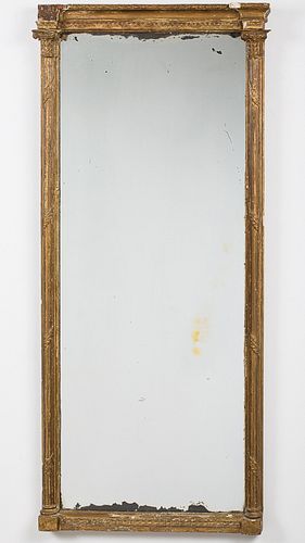 4269608: English Neoclassical Giltwood Mirror, 19th Century E1REJ