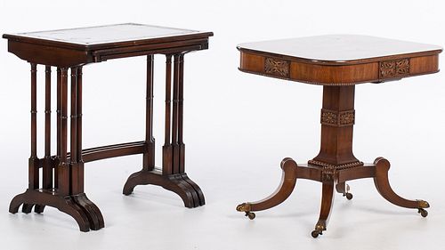 4269611: Mahogany Nesting Tables and Mahogany Side Table, 20th Century E1REJ