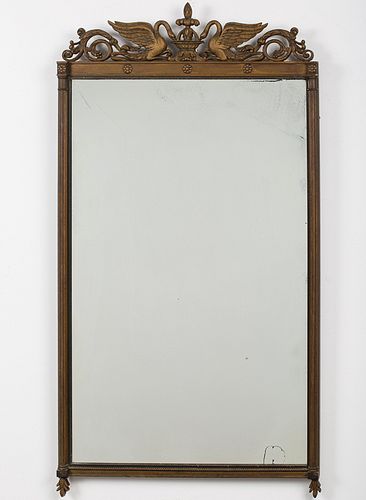 4269626: Neoclassical Style Mirror with Swan Decoration, 20th Century E1REJ