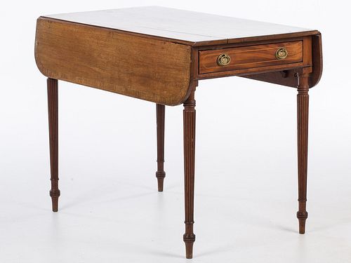 4285885: George III Mahogany Crossbanded Pembroke Table,
 Late 18th/Early 19th Century E1REJ