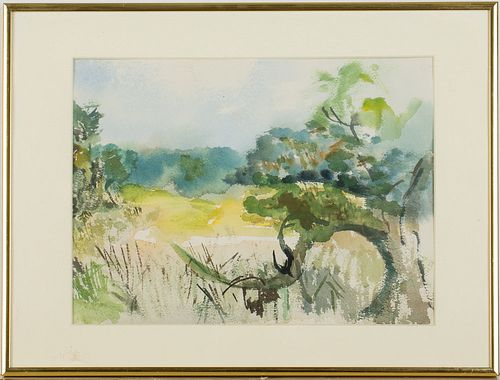 4058152: Eleanor Torrey West (Georgia/Michigan, b. 1913),
 Marsh, Watercolor on Paper E8RDL