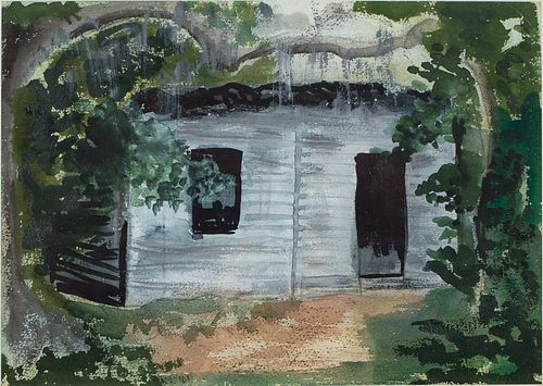 4058138: Eleanor Torrey West (Georgia/Michigan, b. 1913),
 Black Hand House, Watercolor on Paper E8RDL