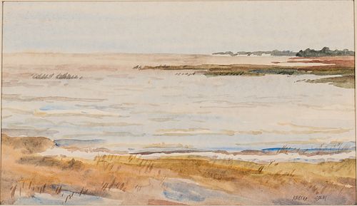 4058156: Martha Odum (Georgia, 1917-1995), Ossabaw Sound, Watercolor on Paper E8RDL