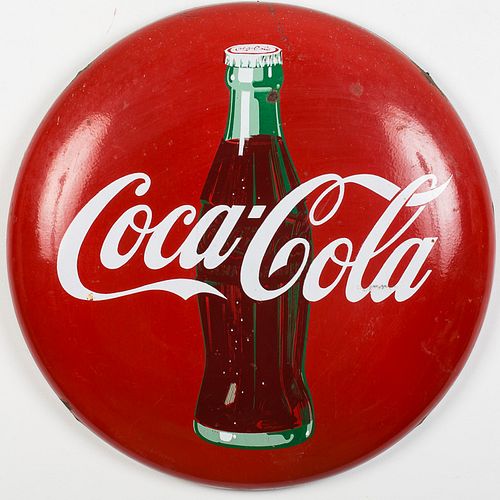 4058172: Vintage Circular Metal Coca-Cola Sign E8RDI