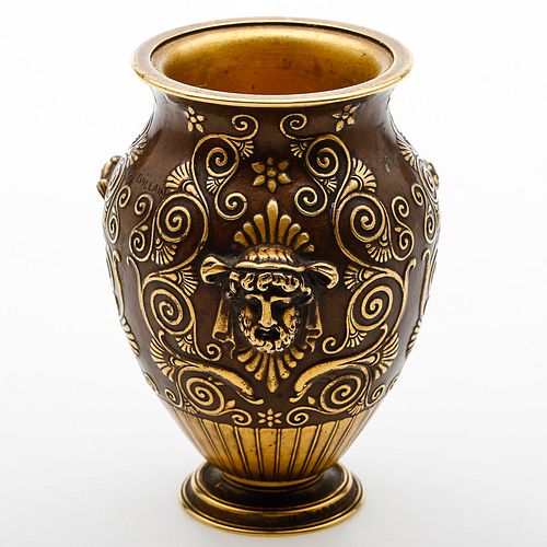 4058234: Ferdinand Levillain (French, 1837-1905) Gilt Bronze Vase E7RDL