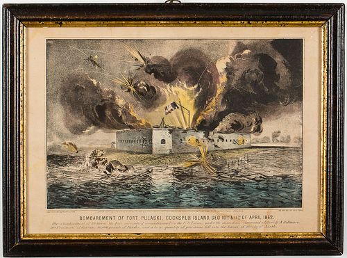 4058241: Currier and Ives Bombardment of Fort Pulaski 1862 E7RDL