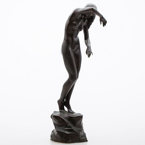4058272: Else Horne (American, 20th Century), Standing Nude, Bronze E7RDL