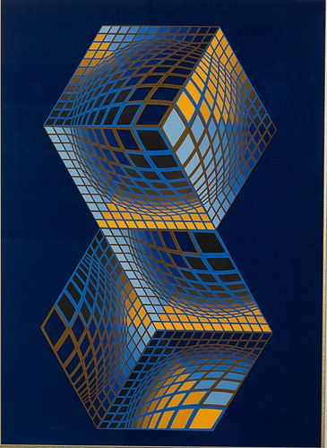 4058321: Victor Vasarely (France/Hungary, 1906-1997), Presim, Silk Screen E7RDO