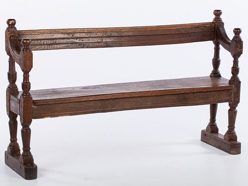 4058350: French Oak Hall Bench, 18th/19th Century E7RDJ
