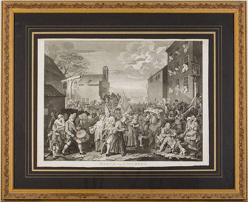 4058373: After William Hogarth (1687-1764), The March to
 Finchley, Engraved by Luke Sullivan E7RDO