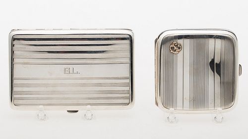 4058405: Two Silver Cigarette Cases E7RDQ