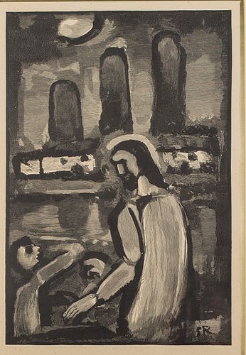 4058416: After Georges Rouault (French, 1871-1958), The Passion, Woodcut E7RDO