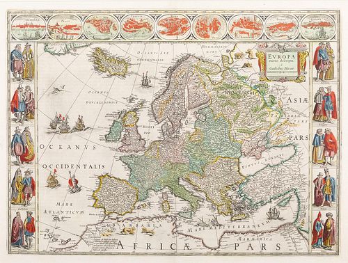 5394017: Willem Bleau (Netherlands, 1571-1638), Europa Recens
 Descripta, Etching and Engraving E7RDO