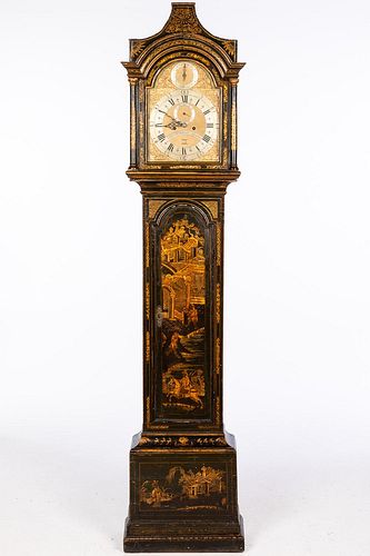 5394033: George III Japanned Tall Case Clock, Stephen Rimbault,
 London, 18th Century E7RDG