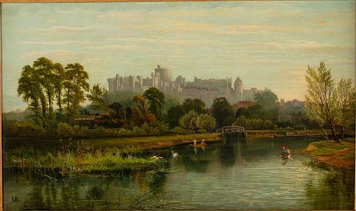 5394076: Robert Allan (British, 19th/20th C.), Windsor Castle, Oil on Canvas E7RDL