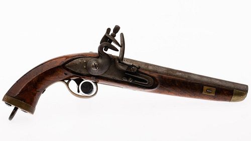 5394094: Belgian Flintlock .68 Caliber Military Pistol, c. 1790 E7RDS