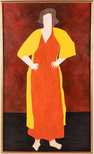 5394153: Mark Gazaway (20th/21st Century), Portrait of a
 Standing Woman, Oil on Canvas E7RDL