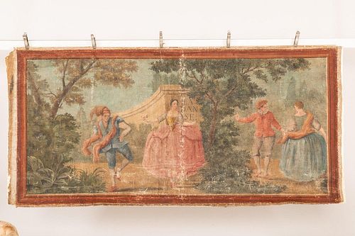 5394157: La Danse, Large Painted Wall Panel, 18th Century E7RDL
