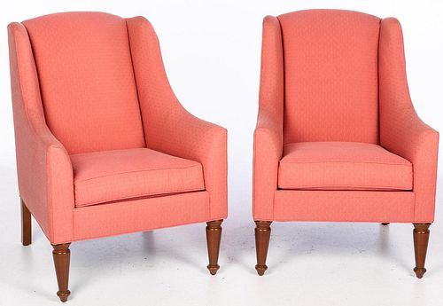 5394158: Pair of Regency Style Wing Chairs, 20th Century E7RDJ