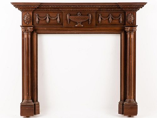 5394230: Georgian Style Mahogany Fireplace Surround E7RDJ